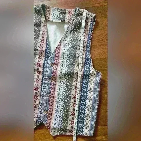 Vintage Vivaldi Jeanswewr Button Down Vest - Picture 3 of 6